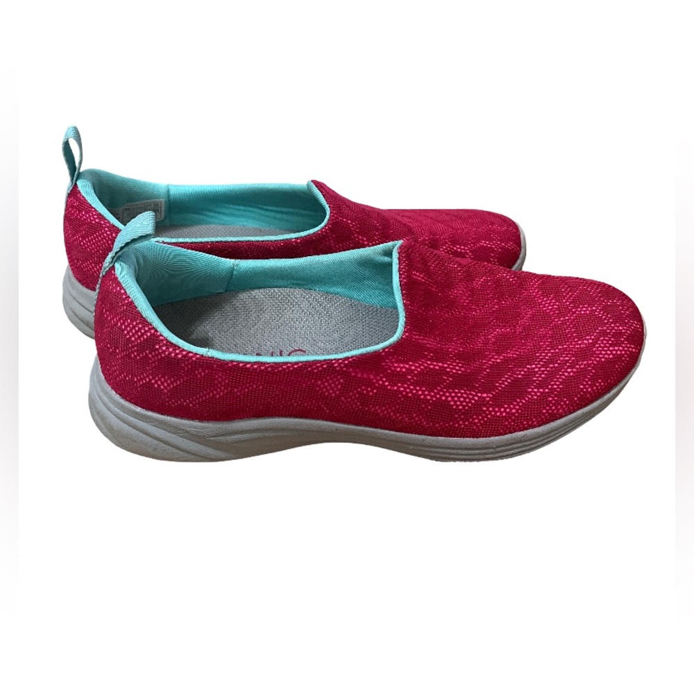 Vionic Womens 8.5 Pink Blue Slip On Sneakers Comfort Walking Shoes - Picture 2 of 5